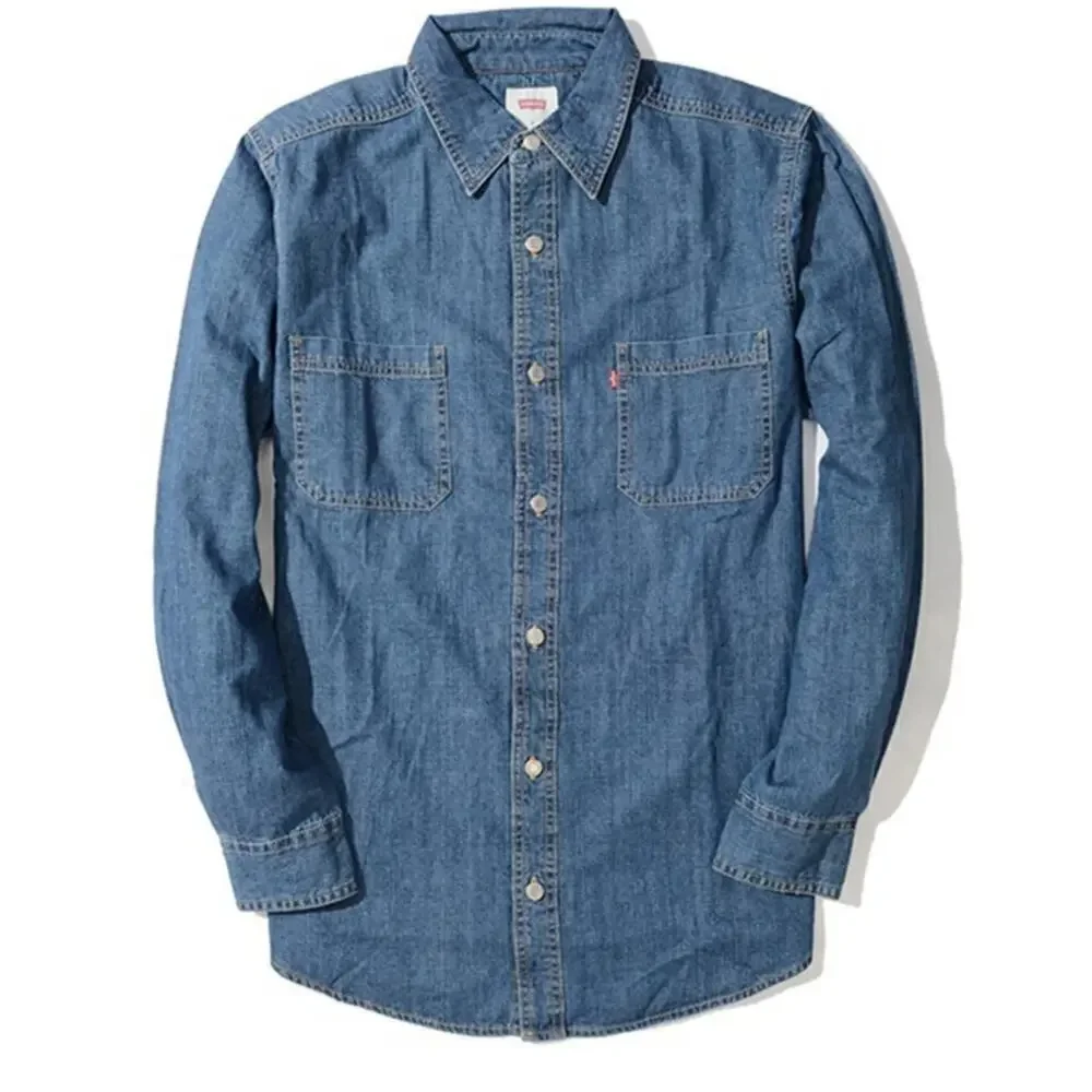 Levi Strauss Denim Button Down Shirt XXL Stonewash Blue NWT